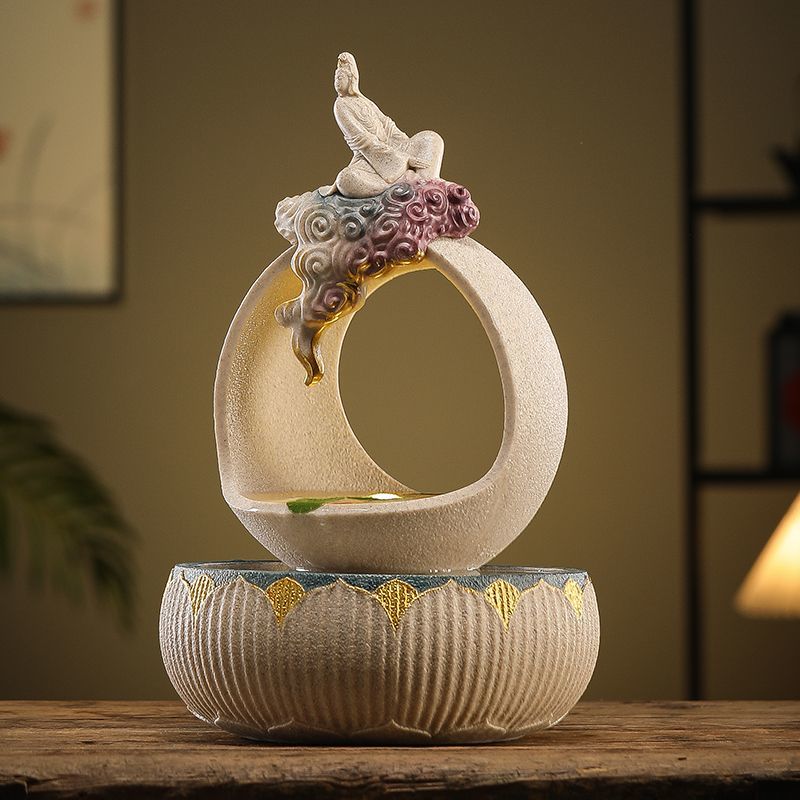 Chinese Zen-style Flowing Water Ornament, Desktop, Circulating Water, Living Room, Entrance Hall, Office, Attracting Wealth