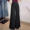 High-Waist Micro-Flare Drape Suit Pants - Slimming, Tummy-Concealing, Wide-Leg Design