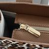 Leopard print woven portable small square bag women's messenger bag