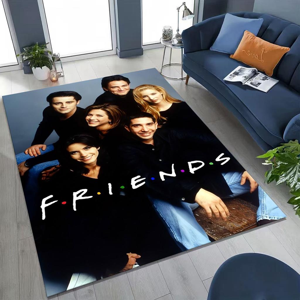 Klassisches Friends Central Perk Schild TV-Teppich für Schlafzimmer Wohnzimmer Sofa Zuhause Fußabtreter Dekor, Große rutschfeste Spielmatte für Kinder
