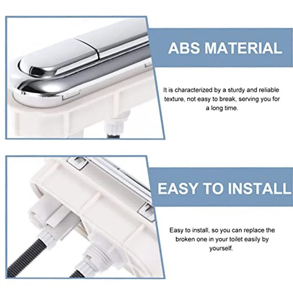 Water Tank Button Toilet Water Tank Flush Button Plastic Oval Double Button  Toilet Seat Water Tank Valve Bathroom Parts