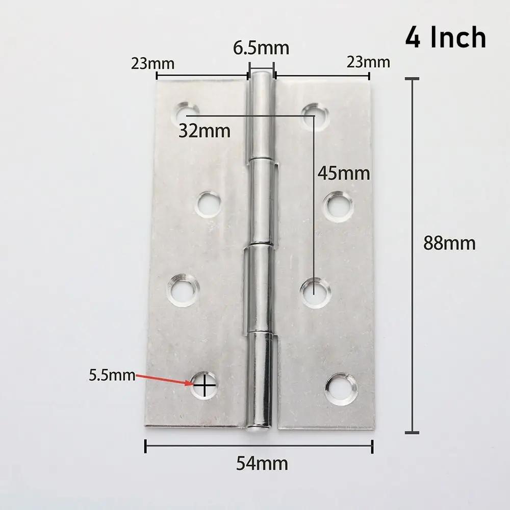 201 Stainless Steel Door Hinges 1/1.5/2/2.5/3 Inch Folding Aluminum Core Cross Hinge Window Accessories Furniture Hardware