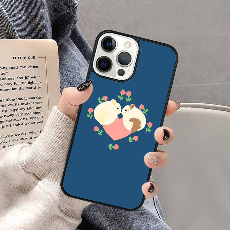 Cute Cartoon Chinchilla Phone Case for iPhone 17 Air 16 16e 15 Plus for Apple 13 11 12 14 Pro Max Cover coque Shell