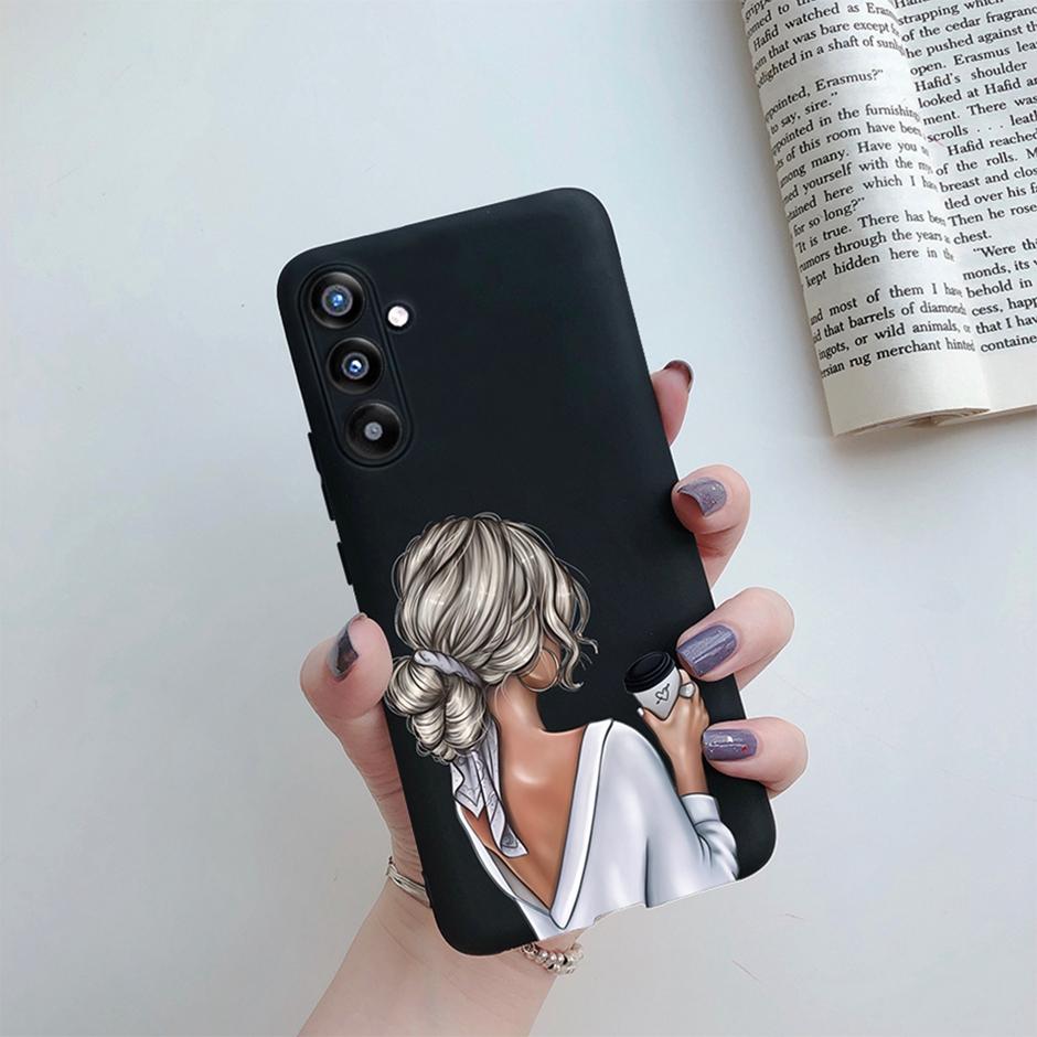 Cover Case For Samsung A34 5G Phone Shell On Samsung Galaxy A54 5G Back Cover Girl Silicone Soft Casing Shockproof Bumper Fundas