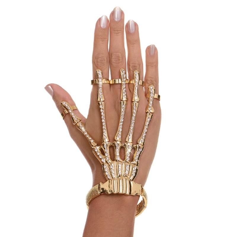 Leather Skeleton Handmade Bone Jewelry Secure Closure Design For Cosplay Event And Gothic Fashion