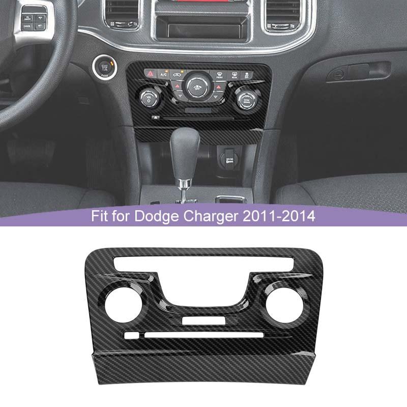  ABS Air Conditioning Control Panel Decoration Protective Cover Sticker Fit For Dodge Charger 2011-2014 Interior Accessories