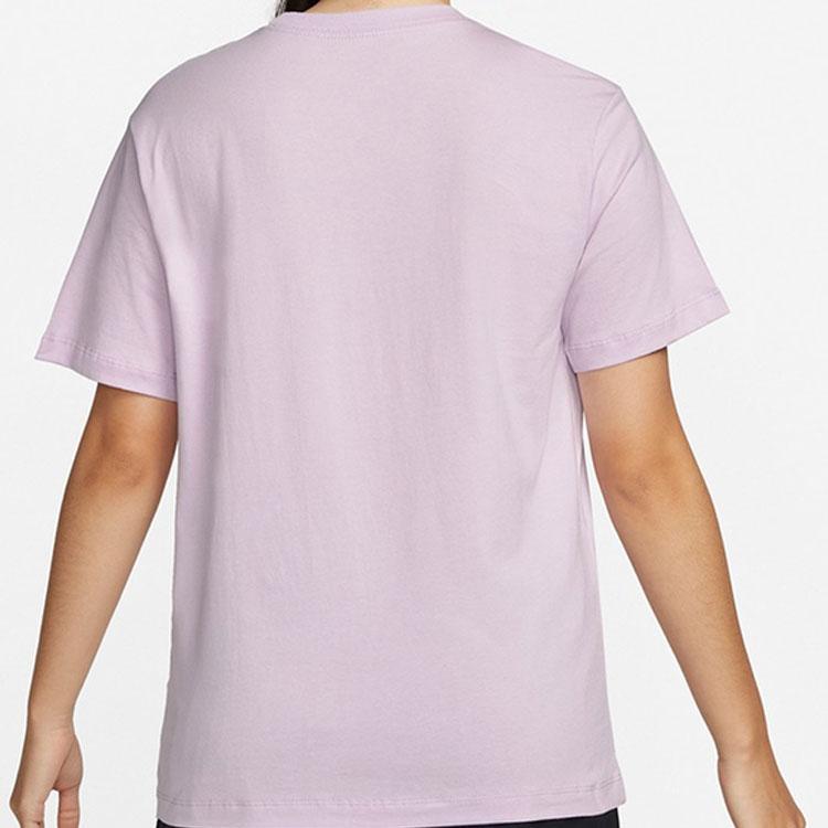 New Nike Drop Shoulder Sleeve T Shirt Women's Pink Purple DN5887-530