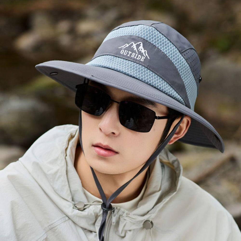 Quick-dry Folding Bucket Hat Waterproof Hiking Cap Simple Men Fisherman's Hat  Sports