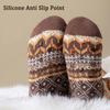 Anti Slip Thicken Velvet Socks Patchwork Sleeping Socks Warm Fleece Socks Women  Winter