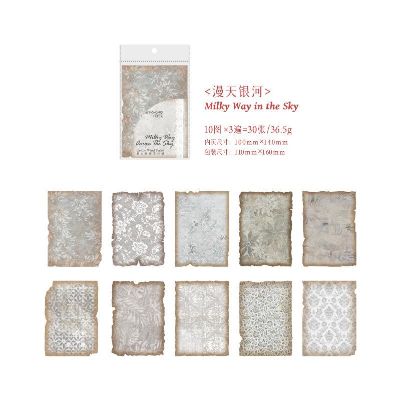 

Kawai Gentle Wind Hand Account Material Paper Retro Floral Flower Painful Bag Hand Landscaping Collage Decoration Background