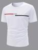 Men's Casual Alphabets Letter Print Crew Neck T-shirt