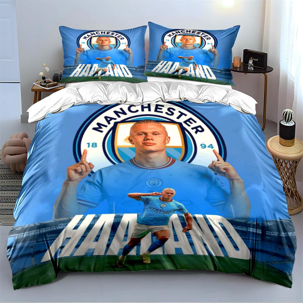 Manchester Haaland Bedding Set Bedding Duvet Cover Set Duvet Cover Pillowcases Home Decor (1 * Duvet Cover 2 * Pillowcases, Without Duvet Insert)