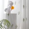 Sheer Embroidered Curtains Voile Window Scrim Light Filtering Not Transparent for Living Room Balcony Decor