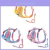 Pet Nylon Harness With Leather Back Support For Daily Walks And Easy Cleaning