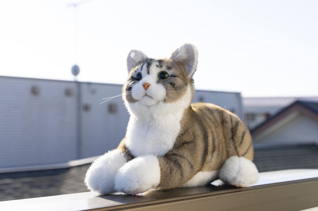 Trendmaster Nadenade EX Tabby Cat Realistic Pet Loss Gift Cat Lover Healing Partner Caregiving Communication Robot Plush Toy Neko-chan