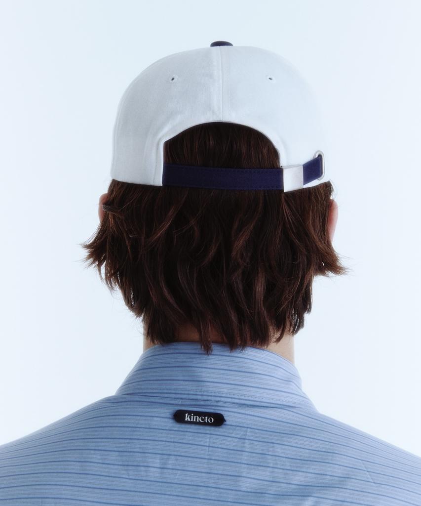 KINETO Grand Hotel Embroidered Ball Cap_Cream/Navy