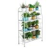 Simple Multi-Tier White Metal Flower Stand