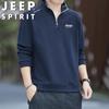 JEEP SPIRIT Men's Half-Zip Pullover Sweatshirt