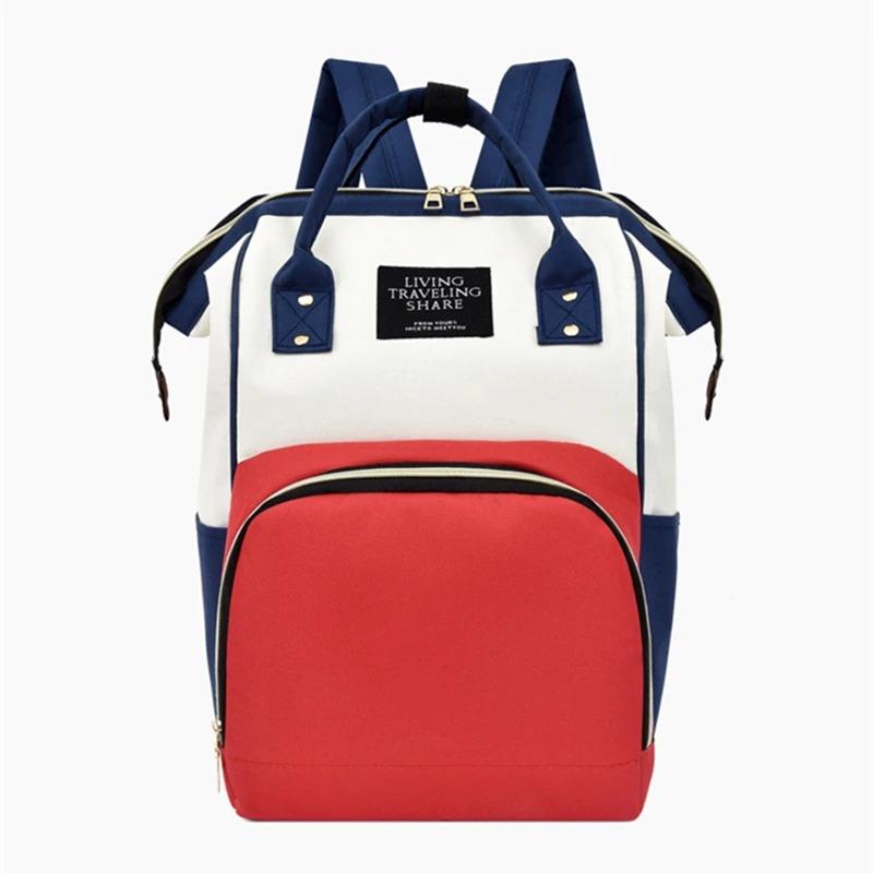 Torba Mommy: Prosta, stylowa, lekka torba dla mamy z podwójnym ramieniem: Wielofunkcyjny, wychodzący plecak dla matki i dziecka o dużej pojemności