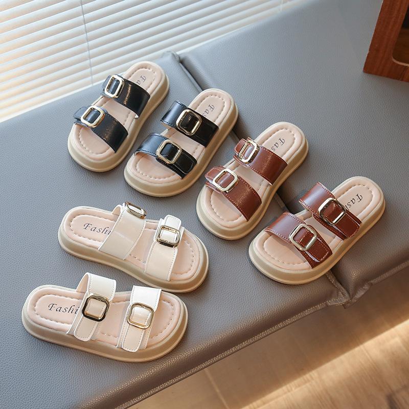 2026New Summer Girls' Slippers Fashion Casual Shoes Beach sandals for children, Korean style flip-flops