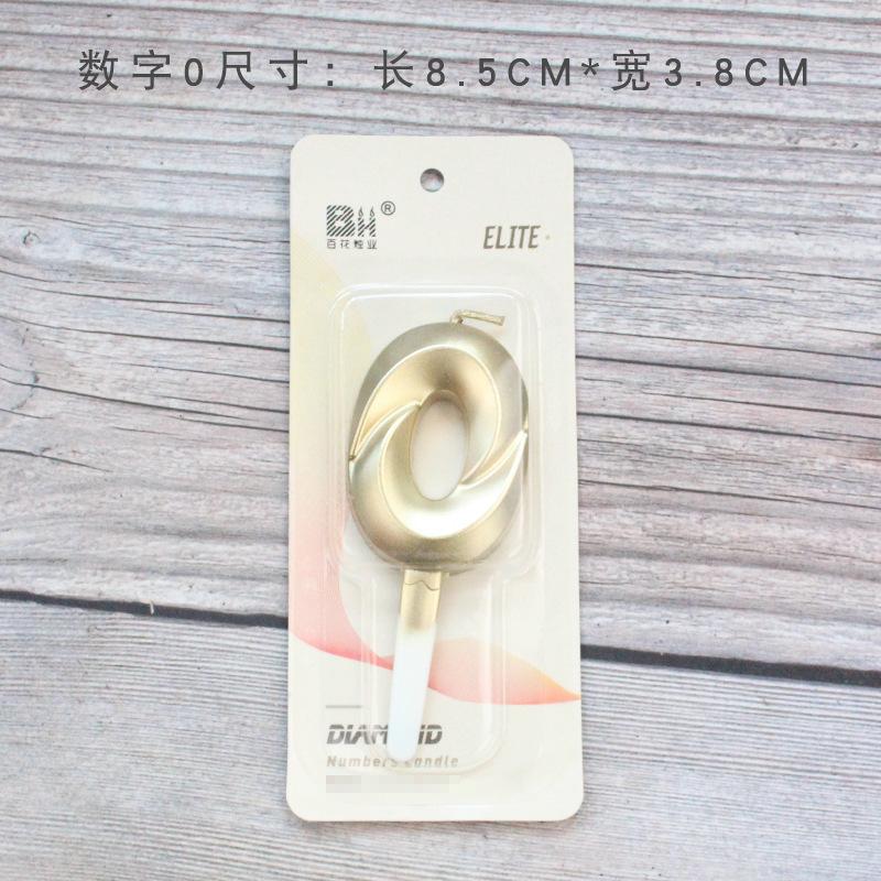 New Creative Birthday Cake Party Birthday Decoration Three-dimensional Golden Diamond Large Number Candle