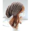 Pleated Knitted Cap Two-Colored Mottled Warm Woolen Beanie Hat Skullcap