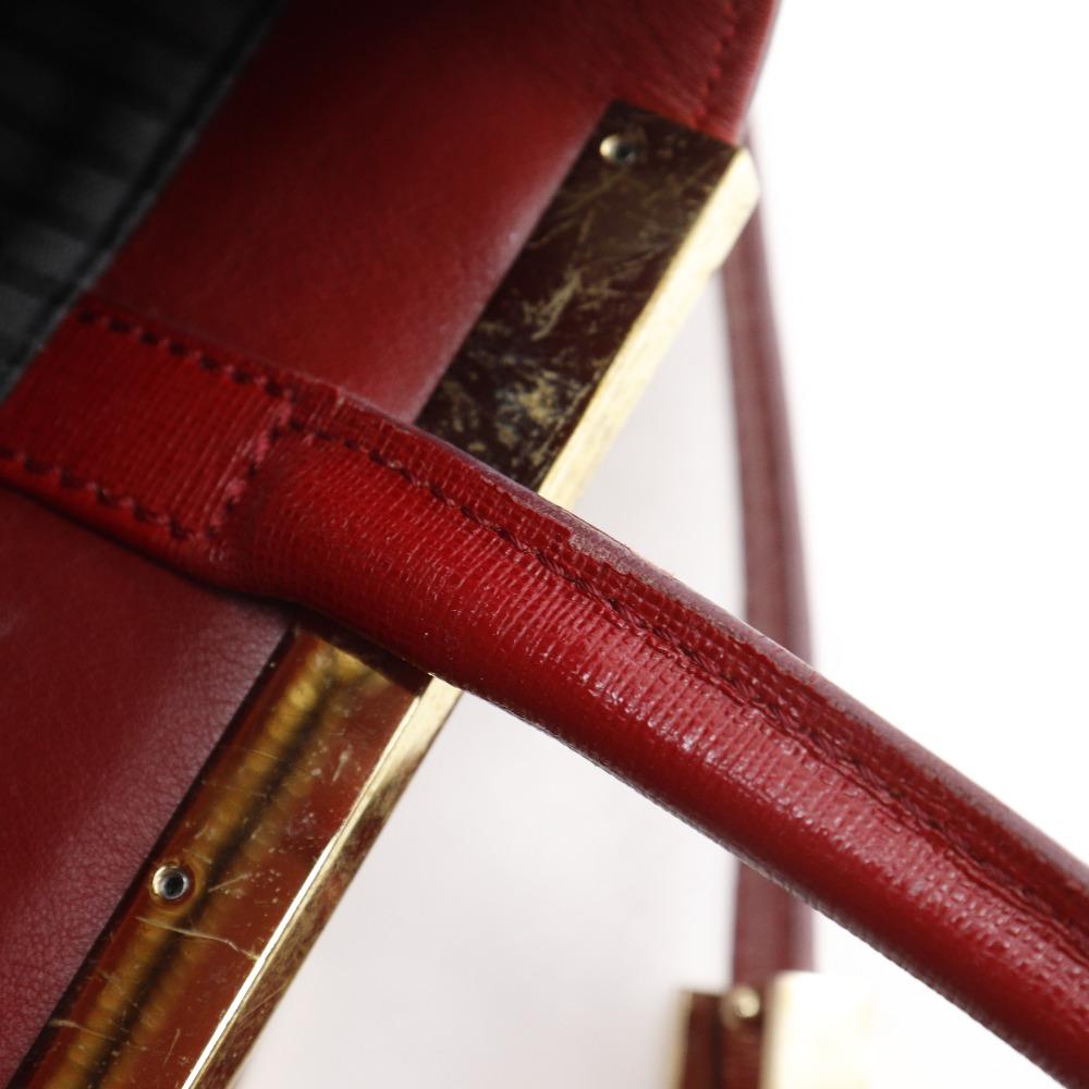 Fendi Petite To Jules Handbag 8BH253 2WAYShoulder Red Leather Women Used