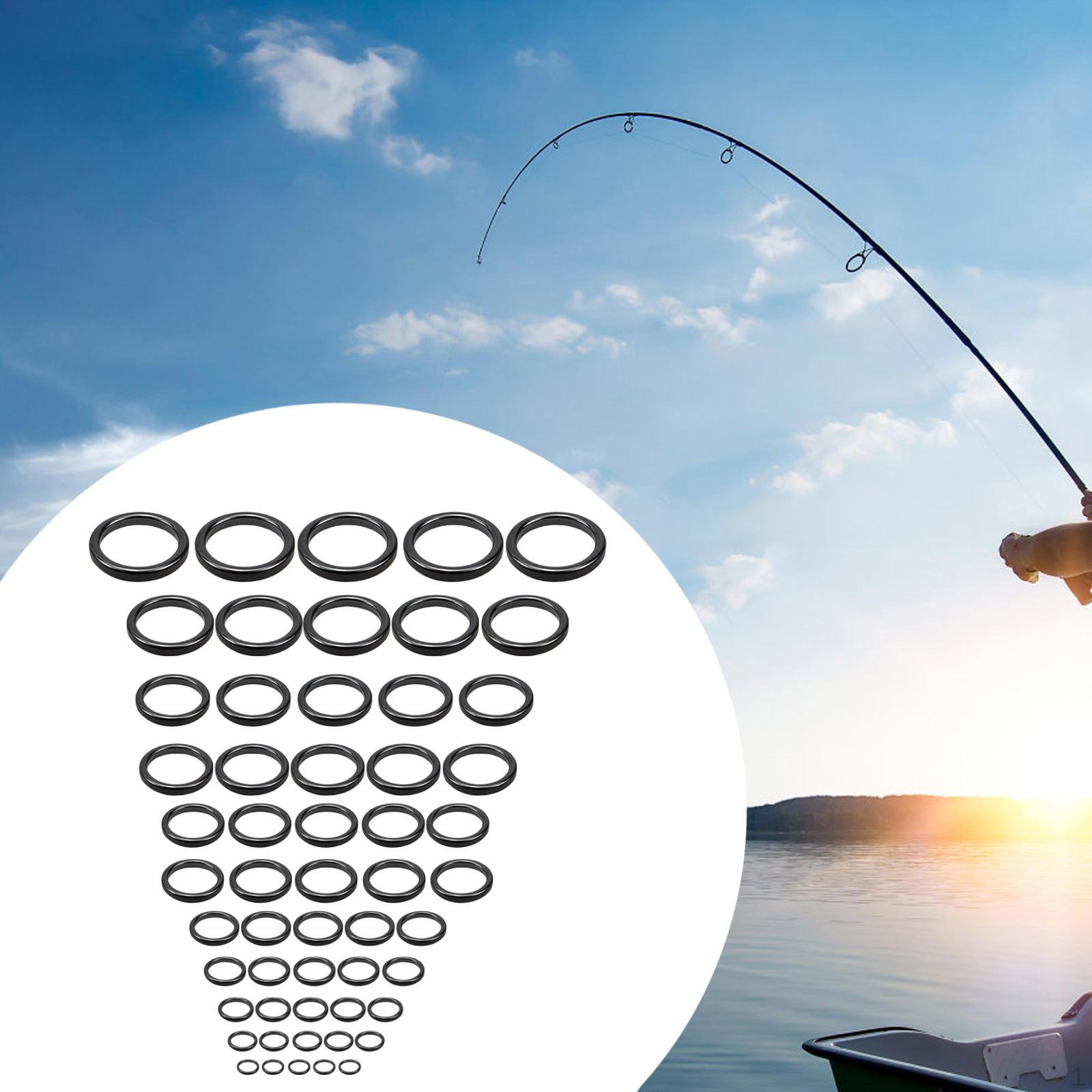 

55Pcs Fishing Rod Guides Tips Replacement Kit Tool Line Repair Ceramic for