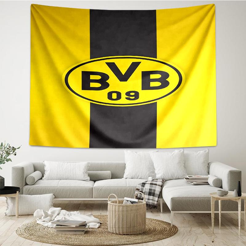 Borussia Dortmund Print Tapestry, Backdrop, Easy Setup, Ideal for Bedroom, Office & Living Room, with Aesthetic Wall Hanging Decor.