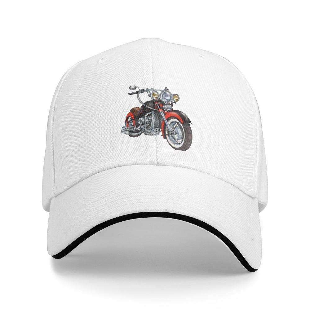 1pc Retro Motorcycle Design Cap for Both Men And Women, Adjustable Unisex Vintage Fan Baseball Hat