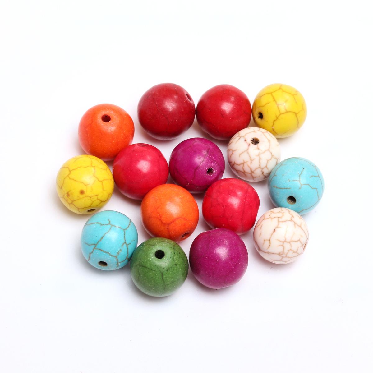 

Круглый DIY материал 15-40 шт брелок для изготовления ювелирных изделий бирюзовый ручной работы ожерелье 4/6/8/10/12 мм смешанный цвет натуральный камень браслет случайный цвет 12mm 15Pcs