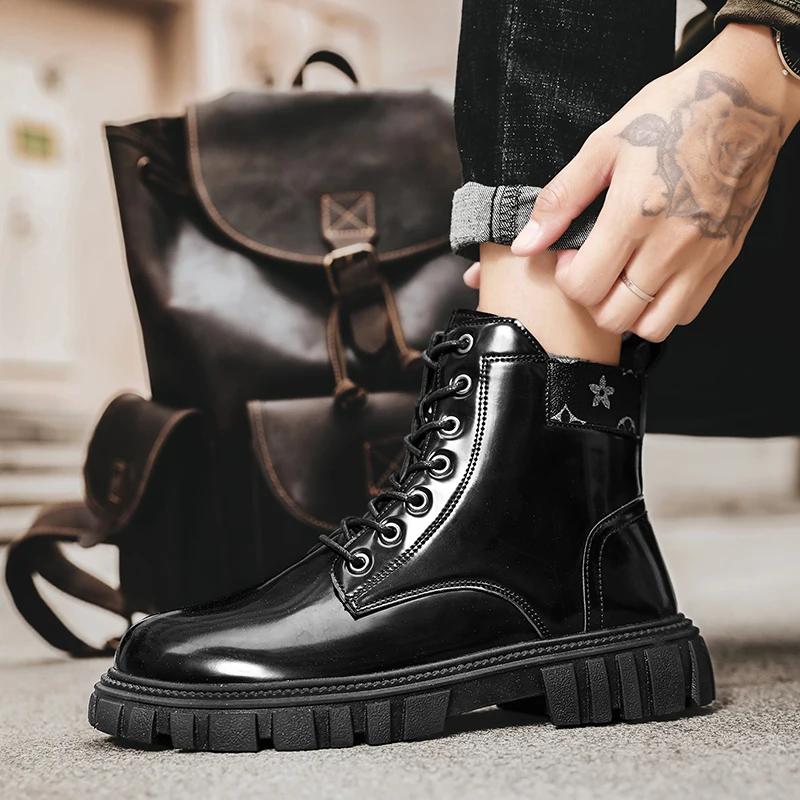 Кожаные туфли с круглым носком — фото 4