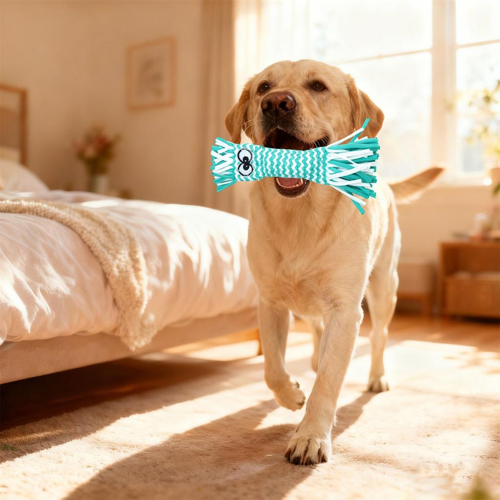 Dog Toy Cotton Rope Doll Knot Toy, Squeaky, -resistant, Teething Toy For Teddy And Small To Medium-sized Dogs, Pet Supplies