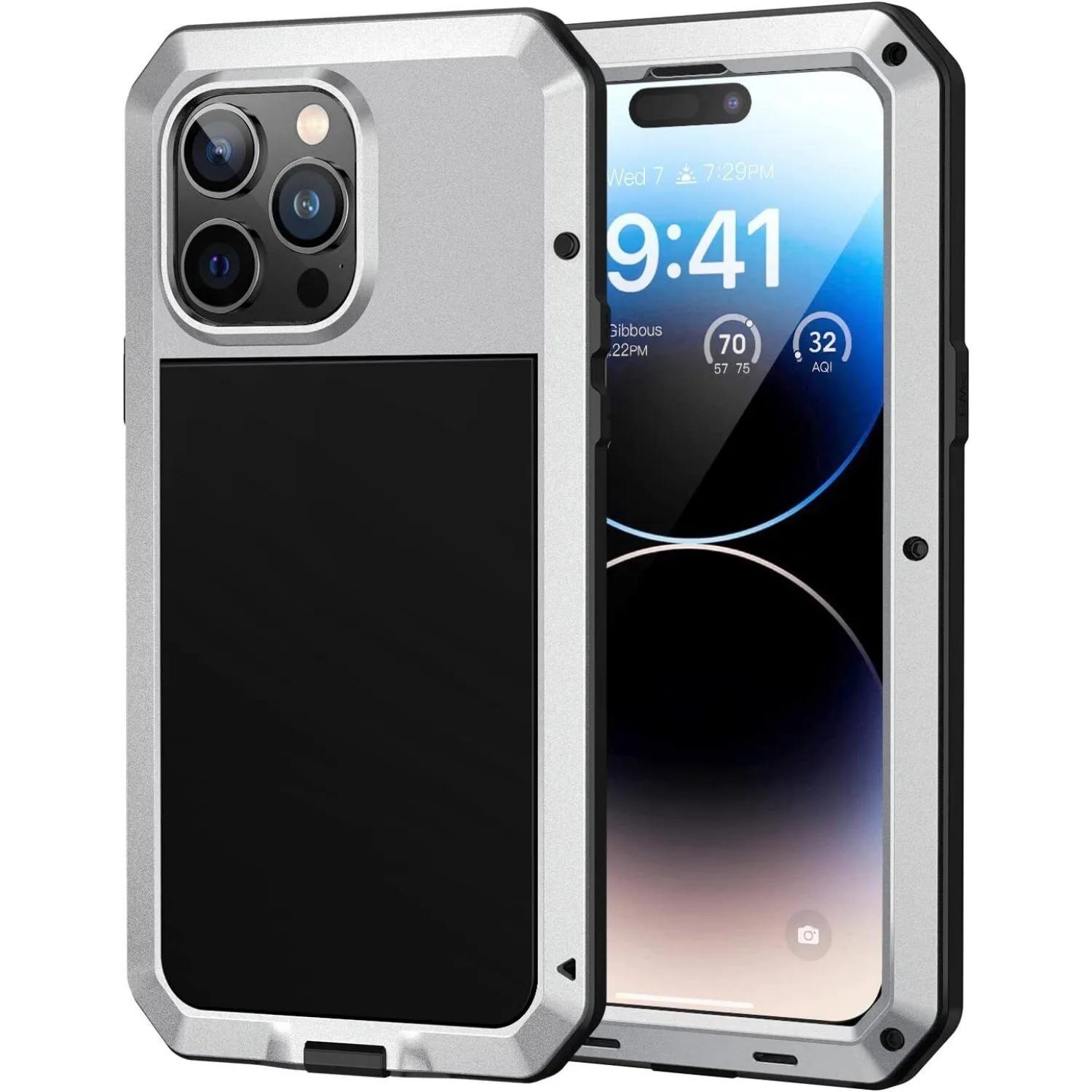 Izturīgs alumīnija metāla vāciņš priekš IPhone