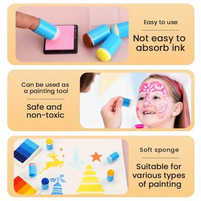 10KS Řemeslné houbičky na prsty Kreslicí projekt Houbičková sada na malování prsty pro výrobu přání, Malování, Razítkování, Inkoust