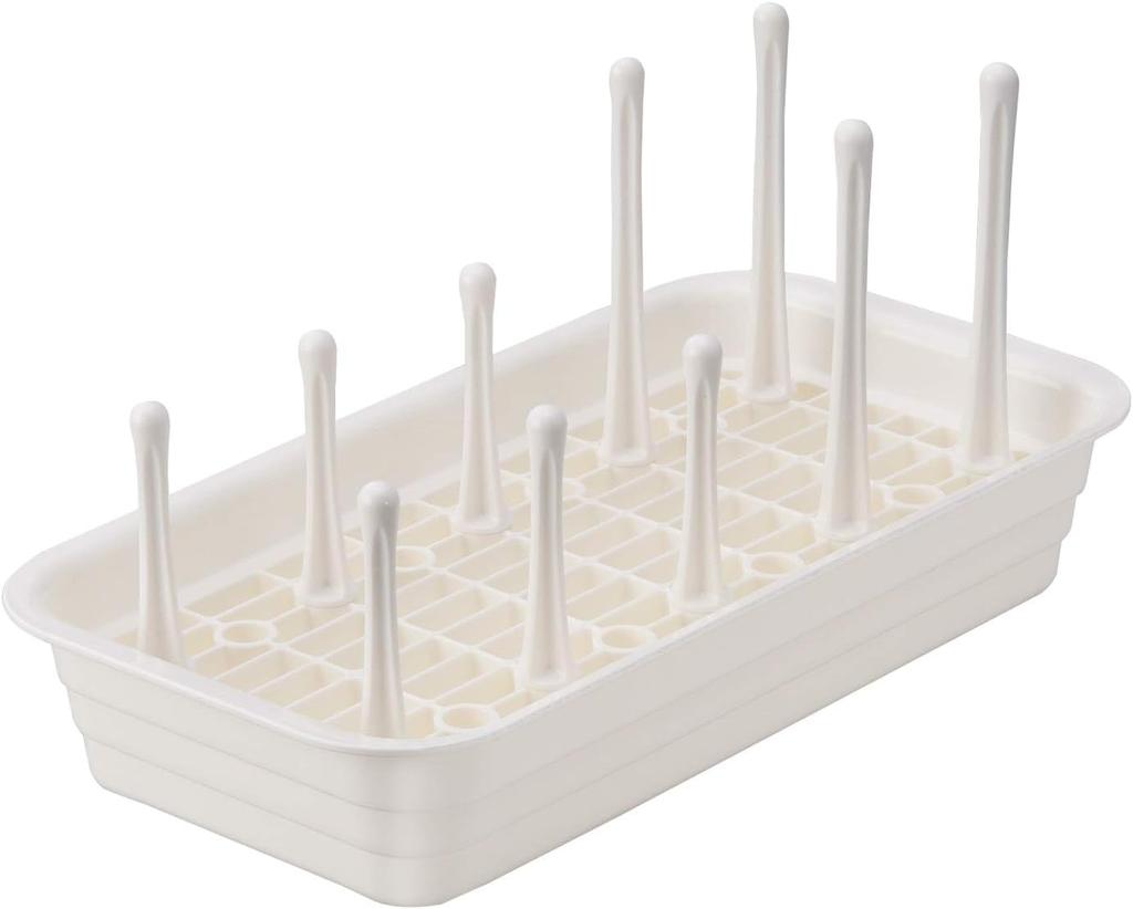 Inomata Chemical Dish Drying Set of Made In Organizes Dishes and 9873 (Inomata-k) Rack, Pota, White, 2, Japan, Space-Saving, Bottles, Disassembled,