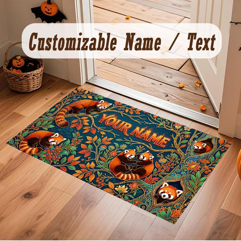 Fantasy Magic Theme Crystal Velvet Floor Rug Personalized Custom Name Text Warm Carpet Home Decoration