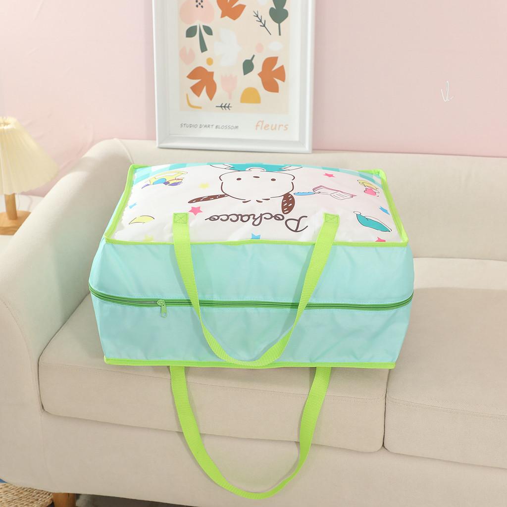 Cartoon Quilt Storage Bag With Large Capacity For Travel And Bedroom Organization