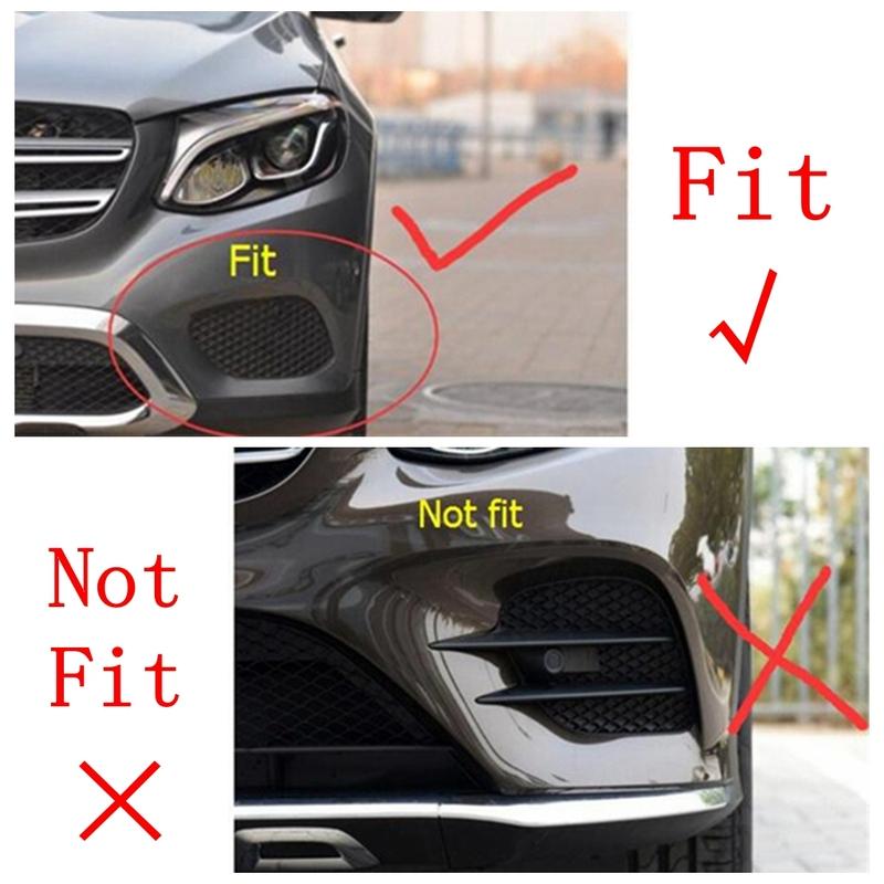 Front Fog Lights Lamps Frame Decoration Cover Trim For Mercedes Benz GLC X253 2016 -  ABS Chrome Accessories Exterior Kit