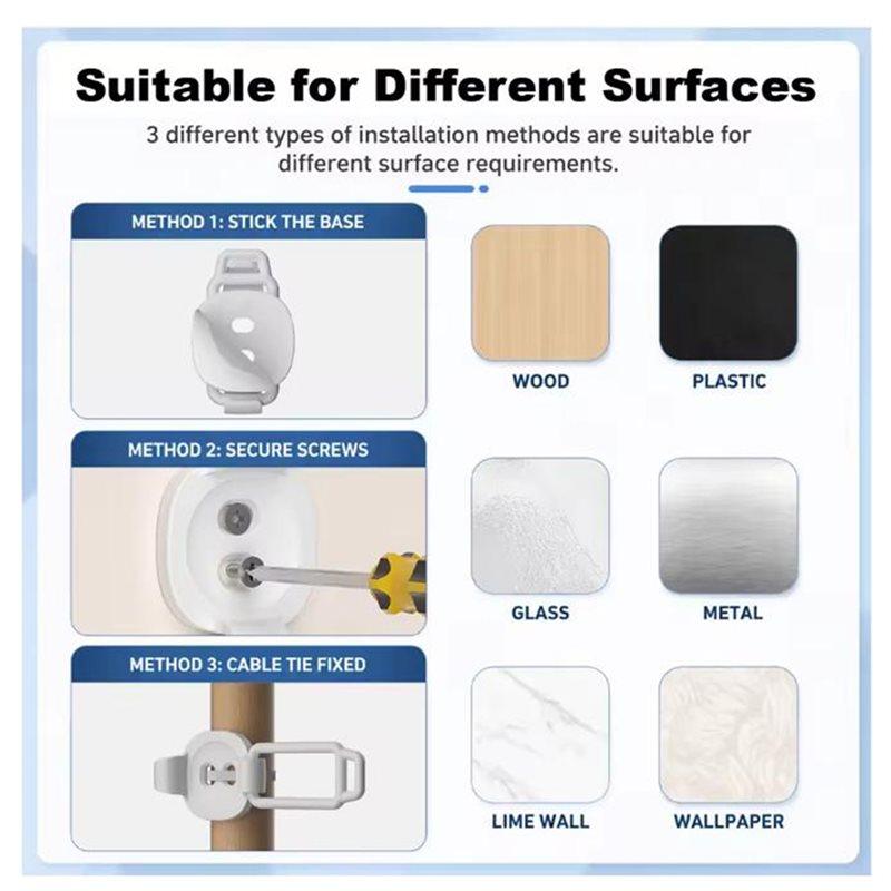 ABKP-Adjustable Elastic Cable Clips Cable Management For Home, Car, Under Desk,