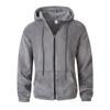 New Solid Color Casual Plush Autumn and Winter Season Hooded Zipper Fleece Hoodie Jacket