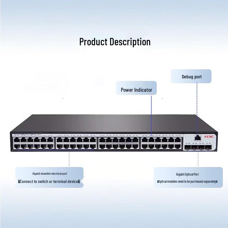 H3C S1850V3-52P-EI 48-Port Gigabit Managed Ethernet Switch