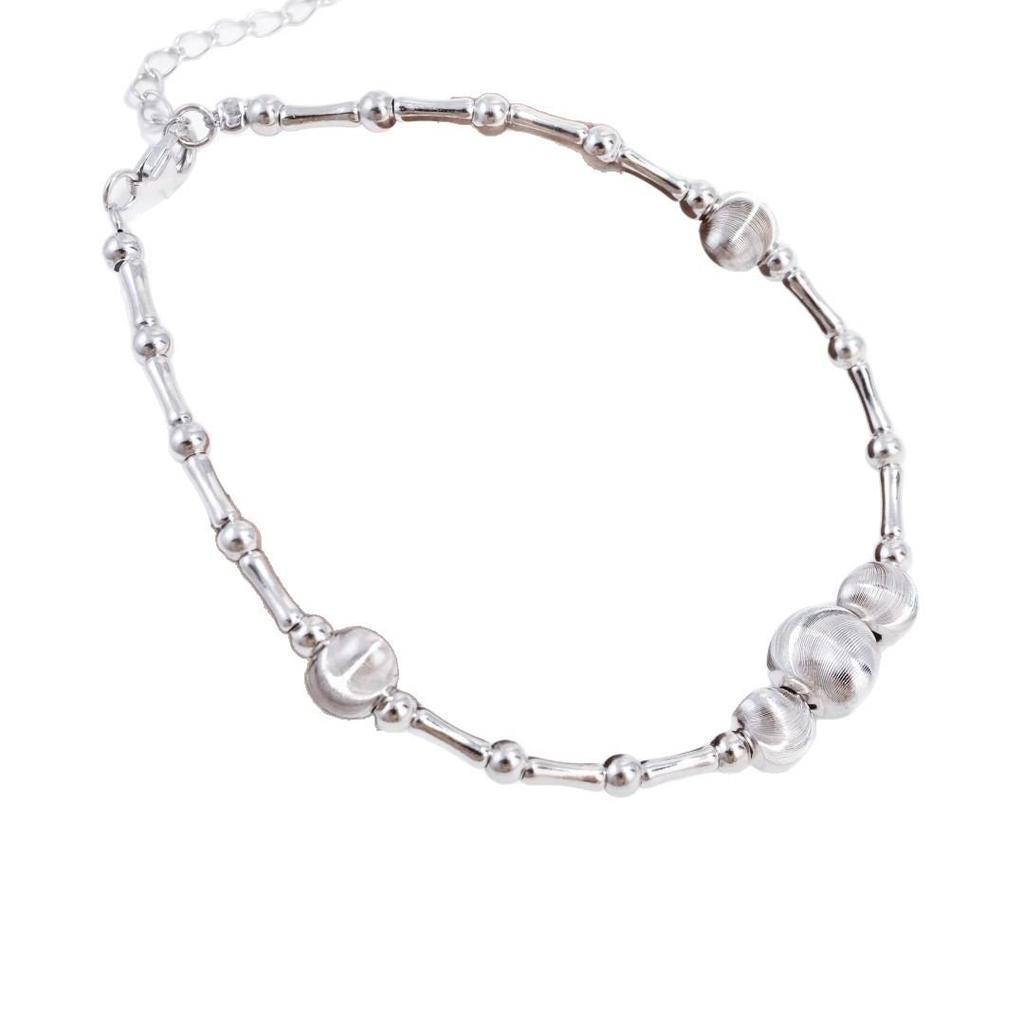 925 Sterling Silver Cat's Eye Beaded Bamboo Bracelet for Women - Korean Style, Niche Design, Fashionable & Versatile S09
