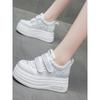 Fashion 8CM Air Mesh Synthetic Leather Chunky Sneaker Women Comfy Summer Bling Platform Wedge Fsahion Ankle Boots Shoes