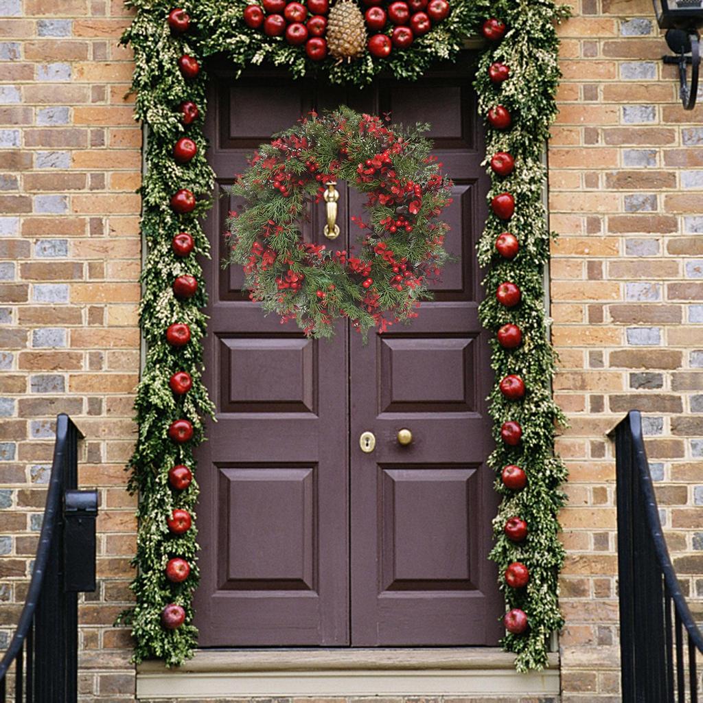 Artificial Christmas Wreath for Front Door Decorations Outside Holiday Garland