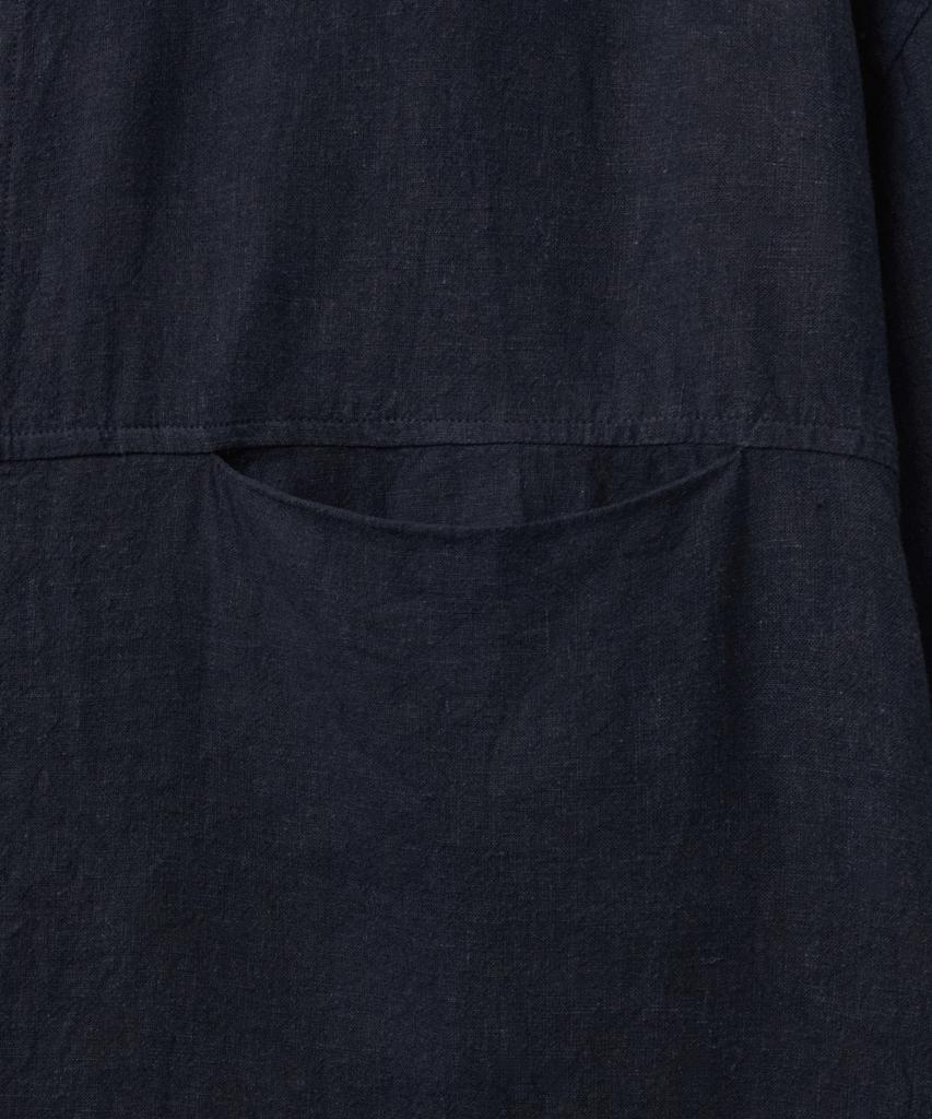 ASP Tencel Linen Wide Shirt - Navy