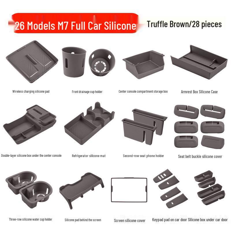 Essential Silicone Mat Set for AITO M7, M8, M9 Interior Decoration - Fits 26 Models