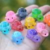 1PCS Colorful Luminous Mini Tortoise Micro Landscape Figure Ornament DIY Glowing Turtle Miniature Statue Potted Garden Decor