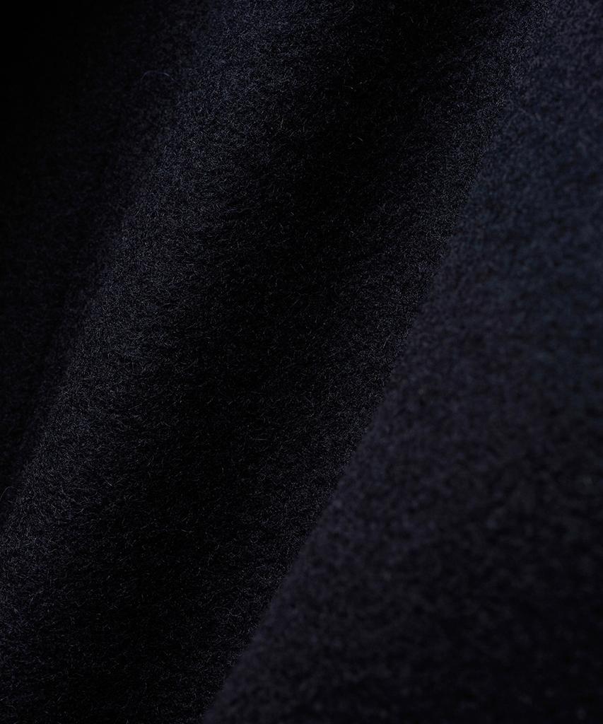 Noirer Heavy Wool Classic Half Peacoat (Navy)