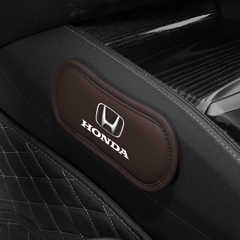 1Pcs Leather Car Pillow Car Knee Pad Elastic Memory Foam Leg Pad For Honda Fit Mugen Insight Type S R VTEC Modulo Vezel RR SiPilot Fit XRV CRV HRV Dio